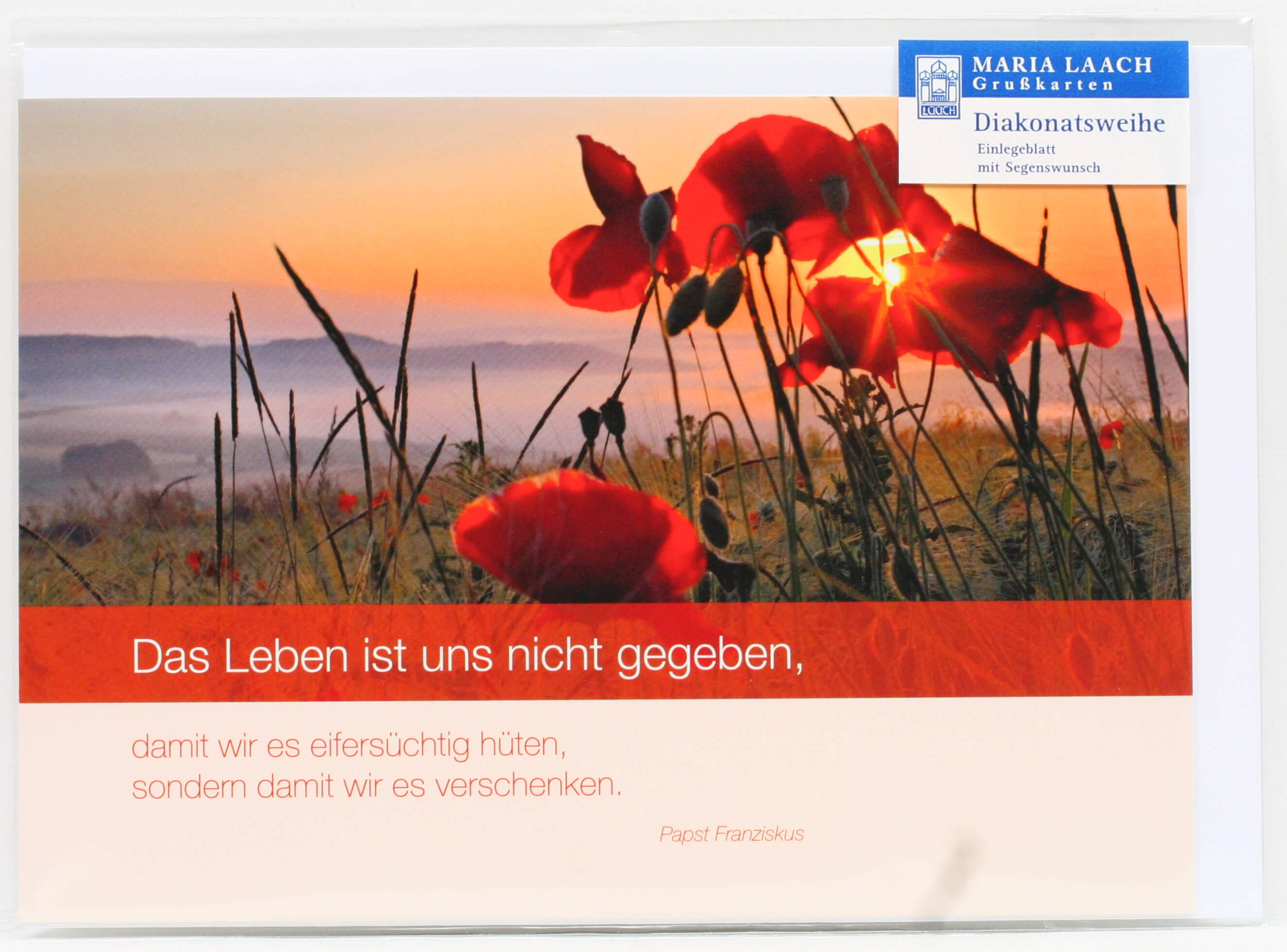 Karte zur Diakonatsweihe - Das Leben...