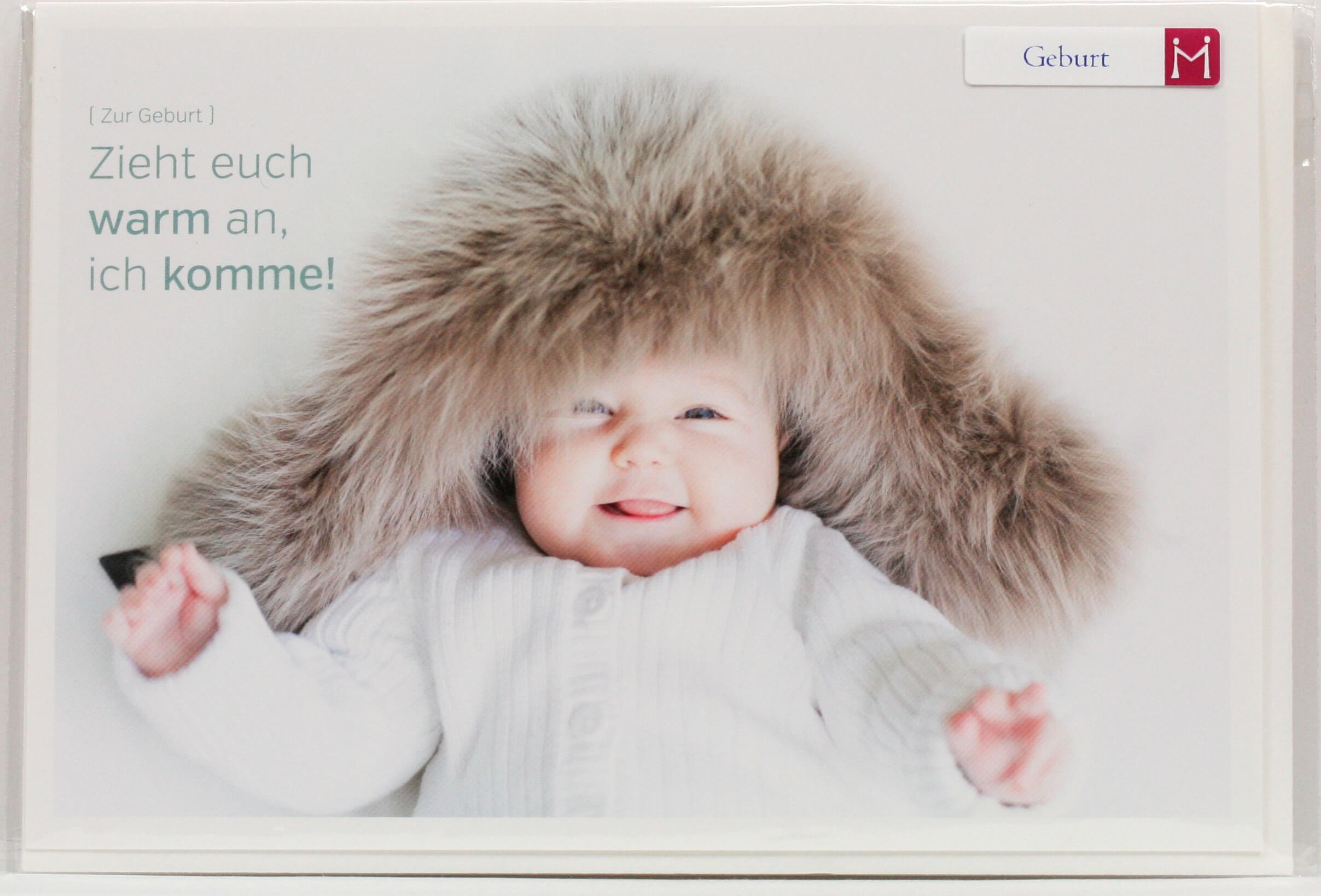 Karte zur Geburt Zieht euch warm an Karte zur Geburt Zieht euch warm an