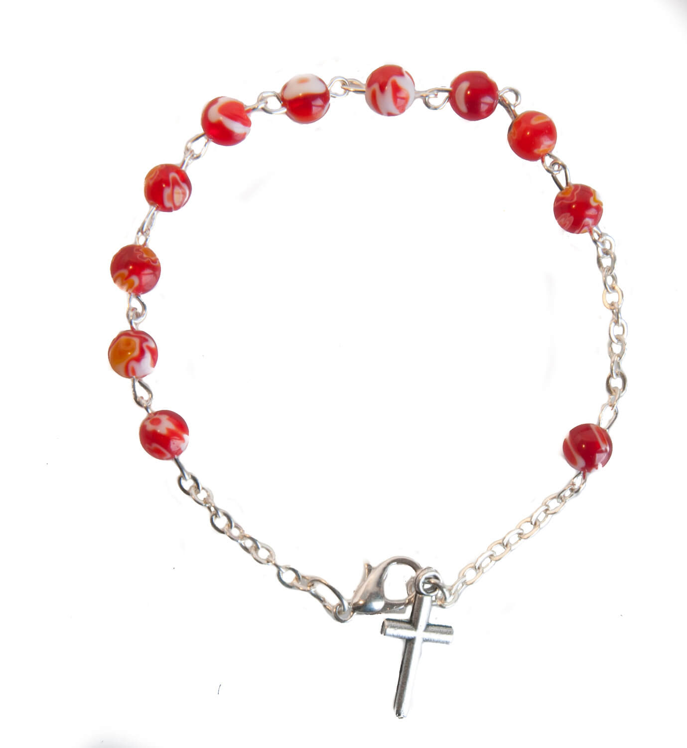 Katholisches Kreuz Armband Silber - Rosenkranz Armband Für Damen Elegant