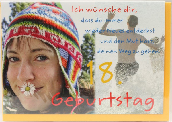 Geburtstagskarte - 18 & Ich wünsche dir…