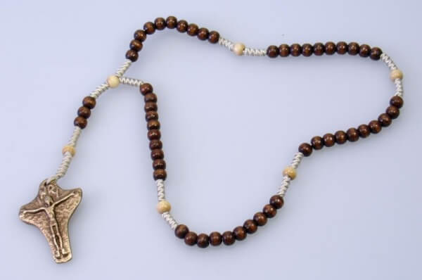 Rosenkranz - Einfach Geknotet & Bronzekreuz