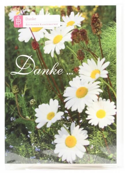 Karte zum Dank - Aus Freude & Margeriten