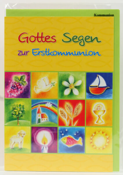 Kommunionkarte - Glauben macht das Leben bunt
