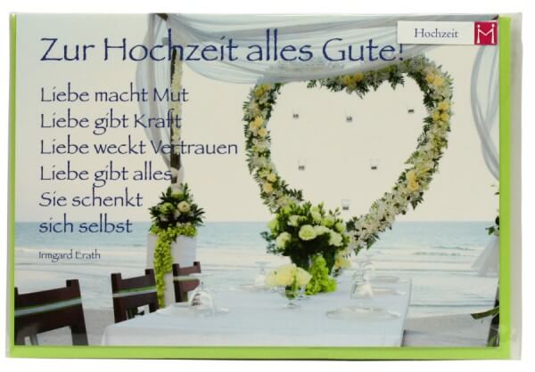 Karte zur Hochzeit - Liebe gibt alles