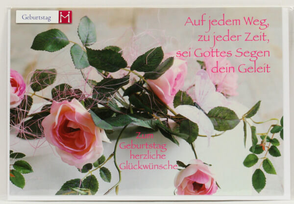Karte zum Geburtstag - Gottes Segen