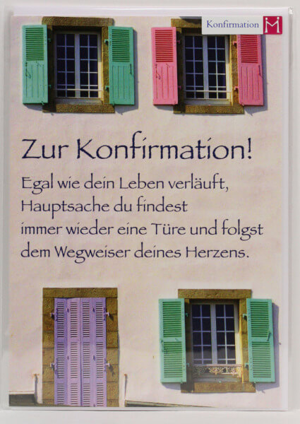 Konfirmationskarte - Wegweiser deines Herzens
