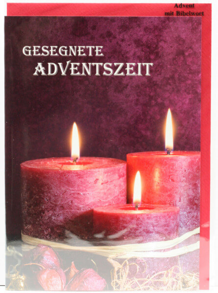 Karte zum Advent - Brennende Kerzen