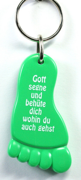 Schlüsselanhänger - Fuß & Gott schütze...