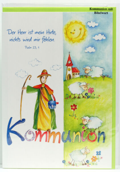 Kommunionkarte - Der Herr ist mein Hirte