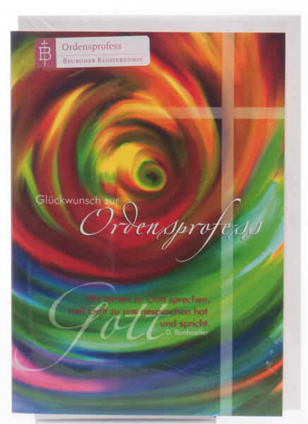 Karte zur Ordensprofess - Dich, Gott, will ich loben