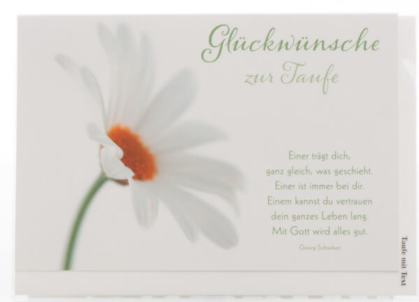 Karte zur Taufe - Mit Gott wird alles gut