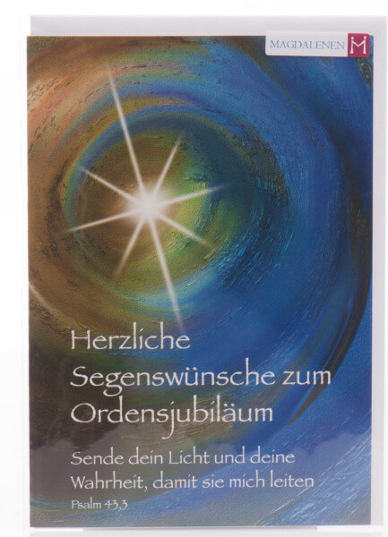 Karte zum Ordensjubiläum - Sende dein Licht und deine Wahrheit