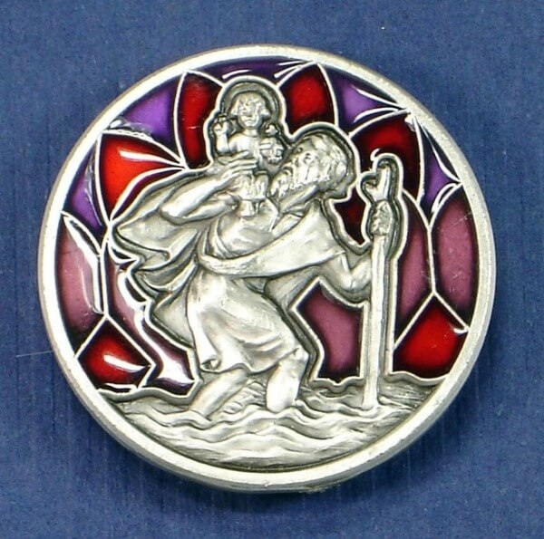 Christophorus - Plakette - Farbig