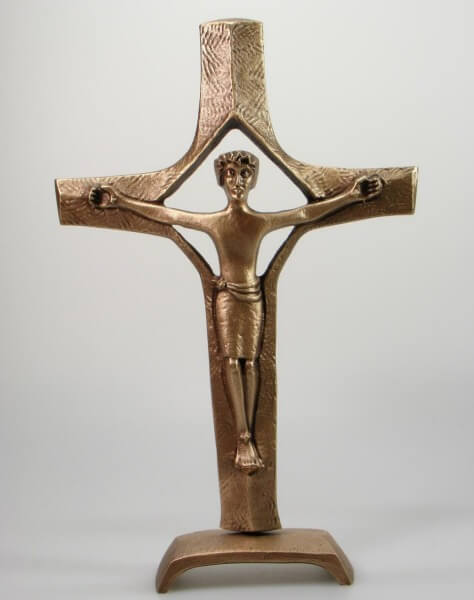 Stehkreuz - Bronze & Viereck
