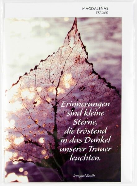 Trauerkarte - Erinnerungen