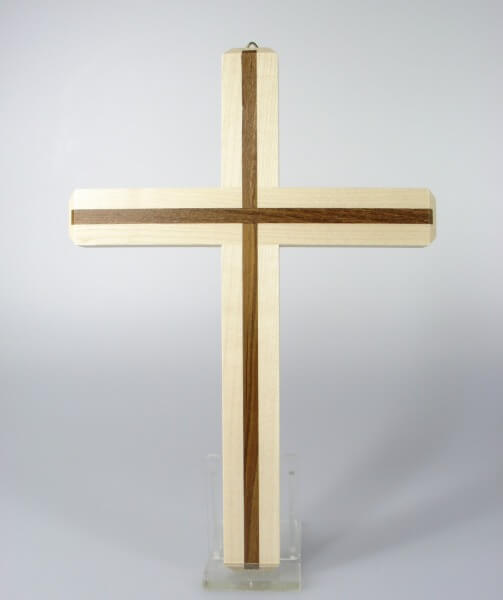 Holzkreuz - Schlicht & Zweifarbig