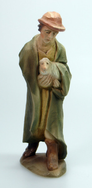 Bethlehem-Krippe - Hirt mit Hut und Schaf