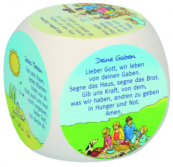 Gebetswürfel - Weiß & Tischgebete
