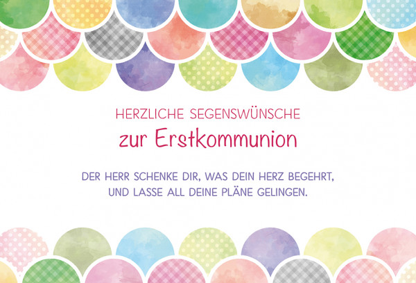 Karte zur Erstkommunion - Was dein Herz begehrt