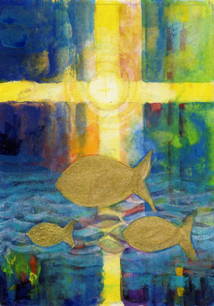 Karte zur Kommunion - Jesus, der Quell lebendigen Wassers