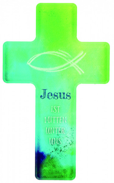 Kinderkreuz - Jesus ist mitten unter uns & Fisch